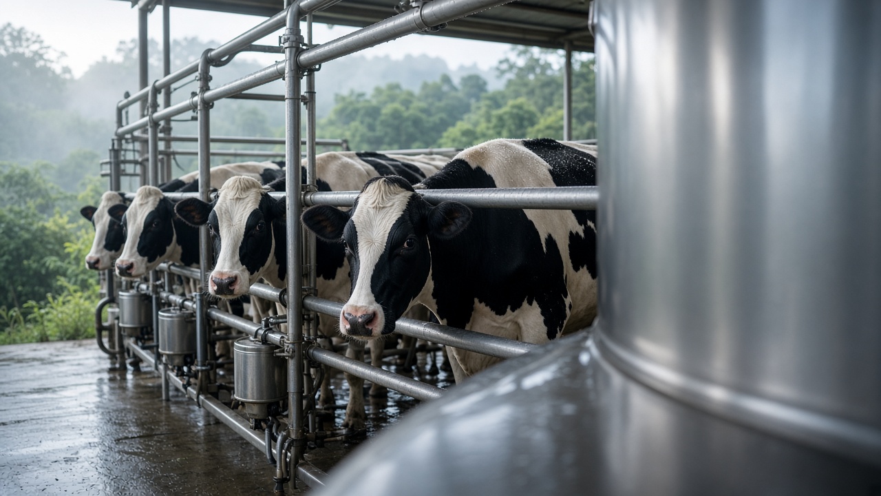 Vacas lecheras y registro en campo
